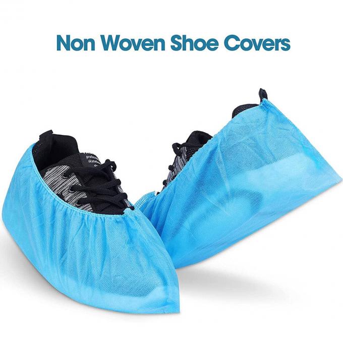 Disposable Non Woven Non Slip Booties Coverings For Hospital PP CPE Shoe Covers OEM 1