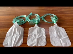 Green Non Rebreather Bag PVC O2 Reservoir Bag Transparent Mask