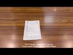 EVA Plastic Copolymer Sterile  Disposable Exam Gloves With Paper