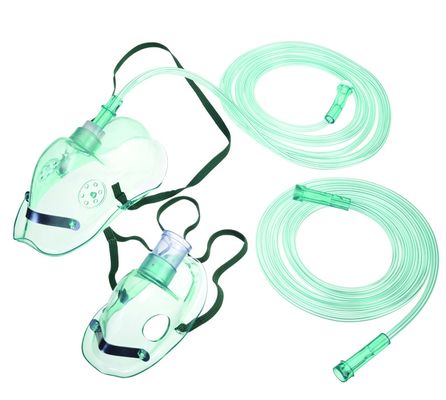 ISO13485 Oxygen Respirator Face Mask Delivery Pediatric Kinked