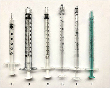 Three Parts Luer Lock Disposable Injection Syringes Concentric Sterilized By EO